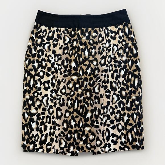 White House Black Market Dresses & Skirts - White House Black Market Pencil Skirt Size 6 Black Tan Animal Leopard Print